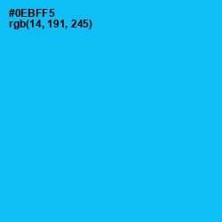 #0EBFF5 - Cerulean Color Image