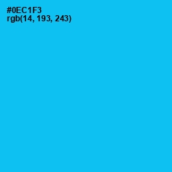 #0EC1F3 - Robin's Egg Blue Color Image