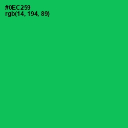 #0EC259 - Malachite Color Image