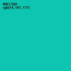 #0EC5B1 - Caribbean Green Color Image