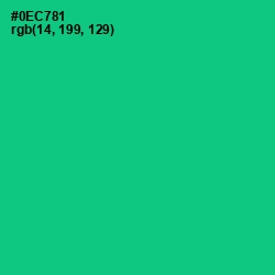 #0EC781 - Caribbean Green Color Image