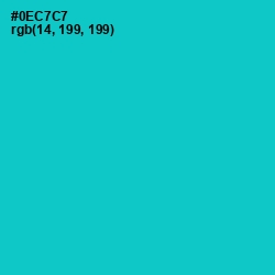 #0EC7C7 - Robin's Egg Blue Color Image