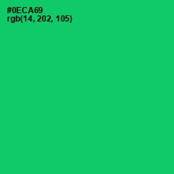 #0ECA69 - Malachite Color Image