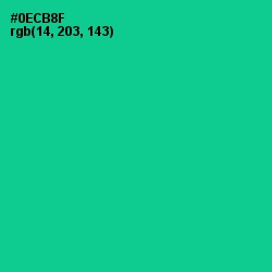 #0ECB8F - Caribbean Green Color Image
