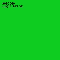 #0ECD20 - Green Color Image