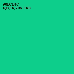 #0ECE8C - Caribbean Green Color Image