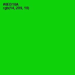 #0ED10A - Green Color Image