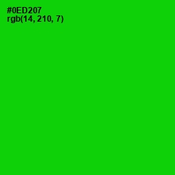 #0ED207 - Green Color Image