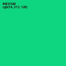 #0ED580 - Caribbean Green Color Image