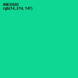 #0ED693 - Caribbean Green Color Image