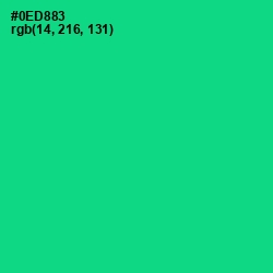 #0ED883 - Caribbean Green Color Image