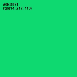 #0ED971 - Malachite Color Image