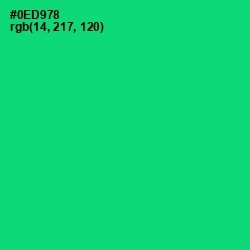 #0ED978 - Malachite Color Image