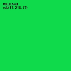 #0EDA4B - Malachite Color Image