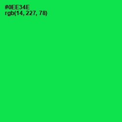 #0EE34E - Malachite Color Image