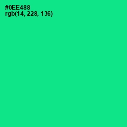 #0EE488 - Caribbean Green Color Image