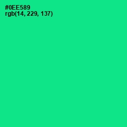 #0EE589 - Caribbean Green Color Image