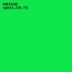 #0EE64B - Malachite Color Image