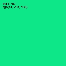 #0EE787 - Caribbean Green Color Image