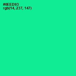 #0EED93 - Caribbean Green Color Image