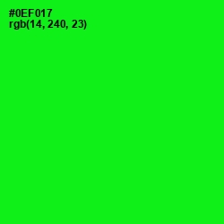 #0EF017 - Green Color Image