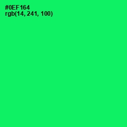 #0EF164 - Spring Green Color Image