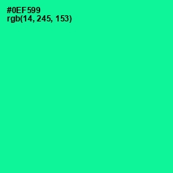 #0EF599 - Caribbean Green Color Image