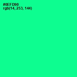#0EFD90 - Caribbean Green Color Image