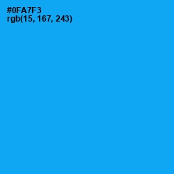 #0FA7F3 - Dodger Blue Color Image