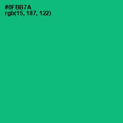 #0FBB7A - Jade Color Image