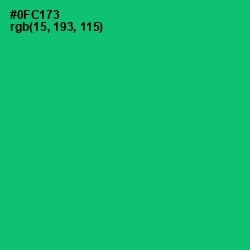 #0FC173 - Malachite Color Image