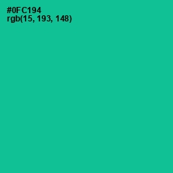 #0FC194 - Caribbean Green Color Image