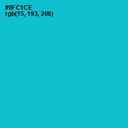 #0FC1CE - Robin's Egg Blue Color Image