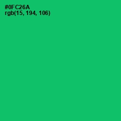 #0FC26A - Malachite Color Image