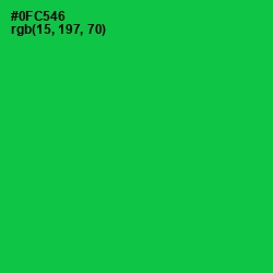 #0FC546 - Malachite Color Image