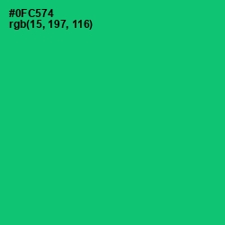 #0FC574 - Malachite Color Image
