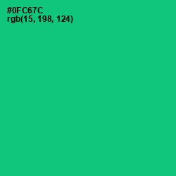 #0FC67C - Malachite Color Image