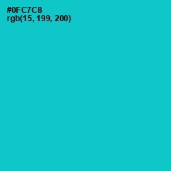 #0FC7C8 - Robin's Egg Blue Color Image