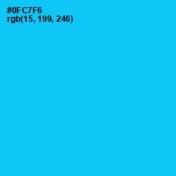 #0FC7F6 - Bright Turquoise Color Image