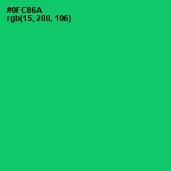 #0FC86A - Malachite Color Image