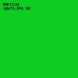 #0FCC22 - Green Color Image