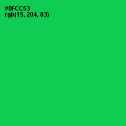 #0FCC53 - Malachite Color Image