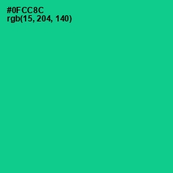#0FCC8C - Caribbean Green Color Image