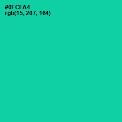 #0FCFA4 - Caribbean Green Color Image