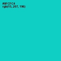 #0FCFC4 - Robin's Egg Blue Color Image