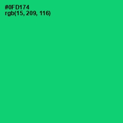 #0FD174 - Malachite Color Image