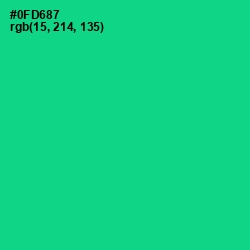 #0FD687 - Caribbean Green Color Image