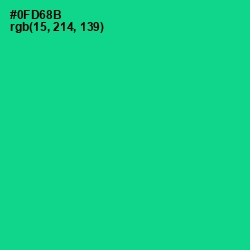 #0FD68B - Caribbean Green Color Image