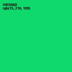 #0FD86D - Malachite Color Image