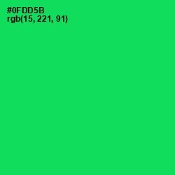 #0FDD5B - Malachite Color Image